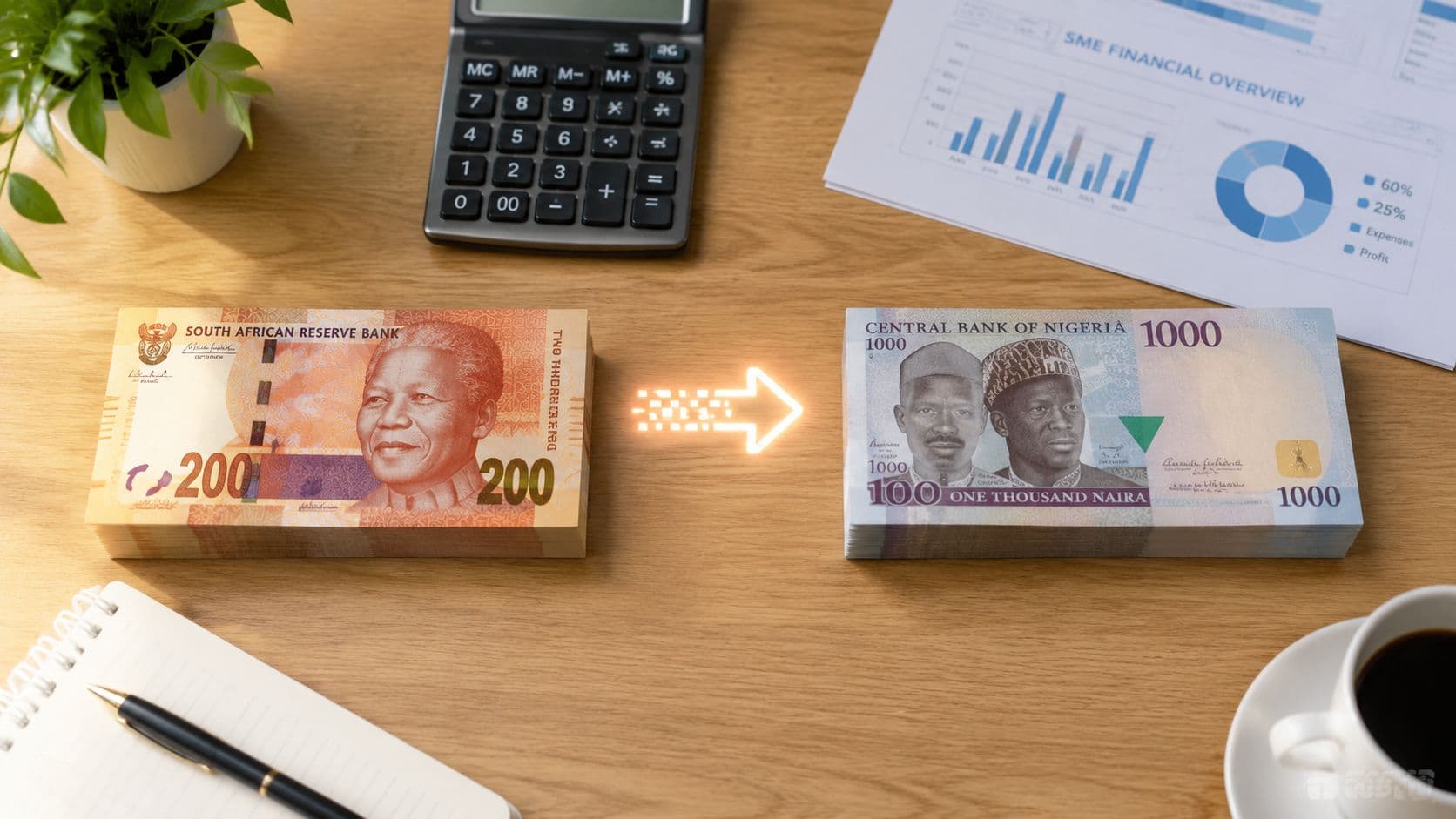 Featured image for blog post: 100 000 Rand to Naira: A 2026 Guide for SA Businesses